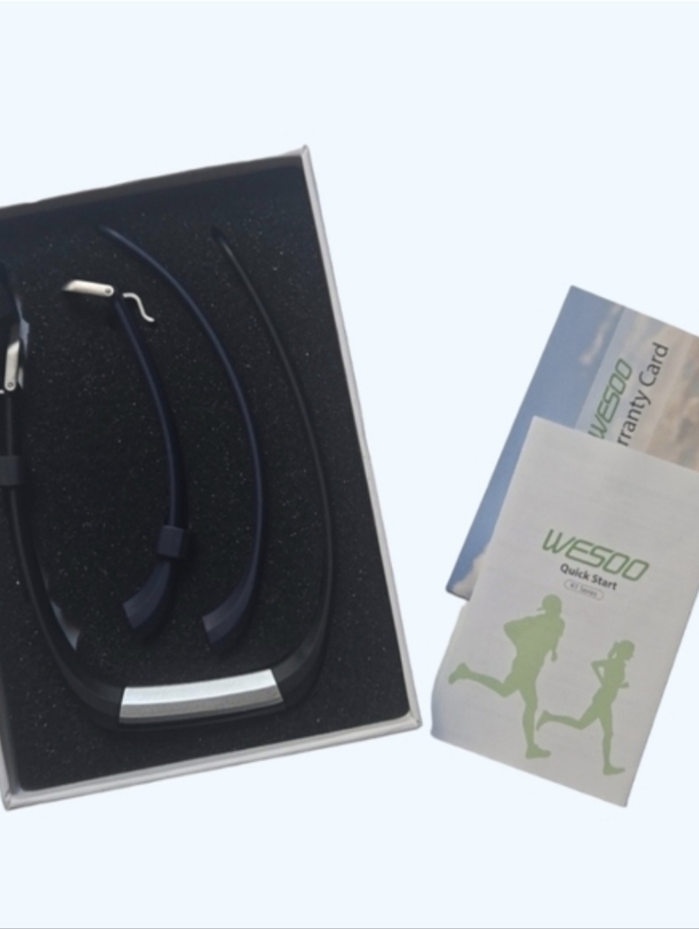Wesoo K1 Series Fitness Tracker-Black/Blue Bands